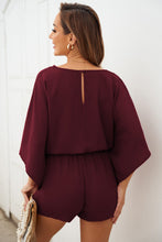 Load image into Gallery viewer, Wine Kimono Romper