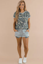 Load image into Gallery viewer, Green Camo Print Shorts Set