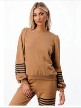 Load image into Gallery viewer, Striped Camel Sweatshirt