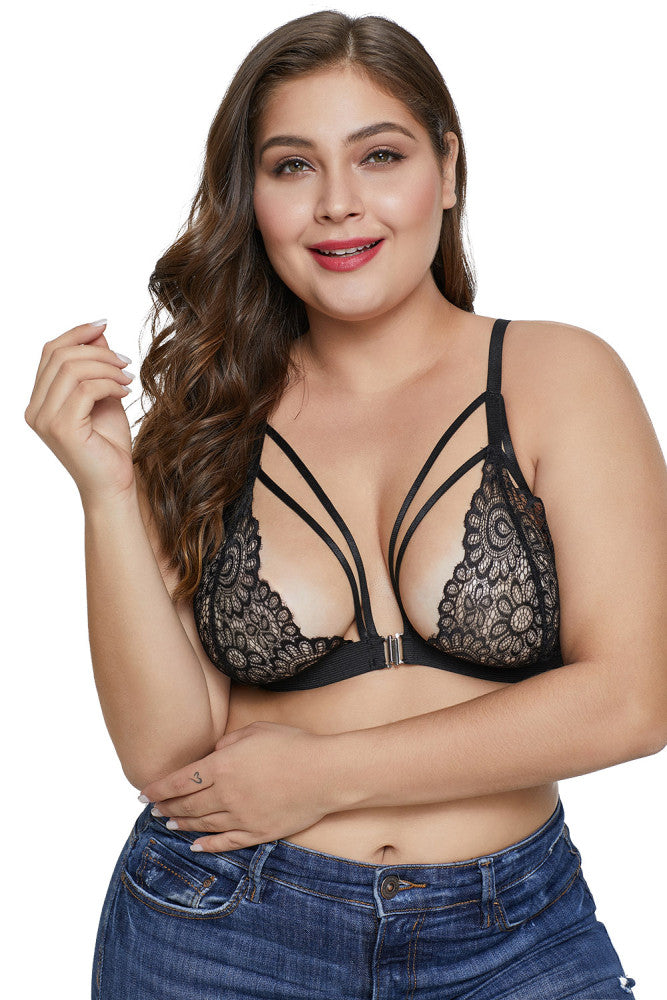 Strappy Lace Bralette - Curvy Fit