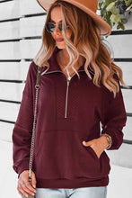 Load image into Gallery viewer, Merlot Quilted Pullover
