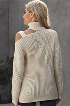 Load image into Gallery viewer, Cream Open Shoulder Sweater
