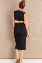 Load image into Gallery viewer, Black Twist Front Cutout Dress
