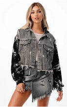 Load image into Gallery viewer, Bleach Dyed Denim Jacket
