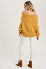 Load image into Gallery viewer, Mustard Off The Shoulder Sweater
