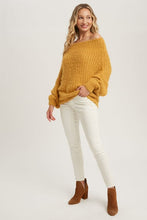 Load image into Gallery viewer, Mustard Off The Shoulder Sweater
