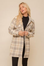 Load image into Gallery viewer, Cream Colored Plaid Shacket
